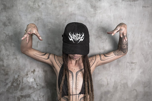 Metal Jungle Dad Hat strapback baseball cap cool custom black and white rave dad cap trucker hat