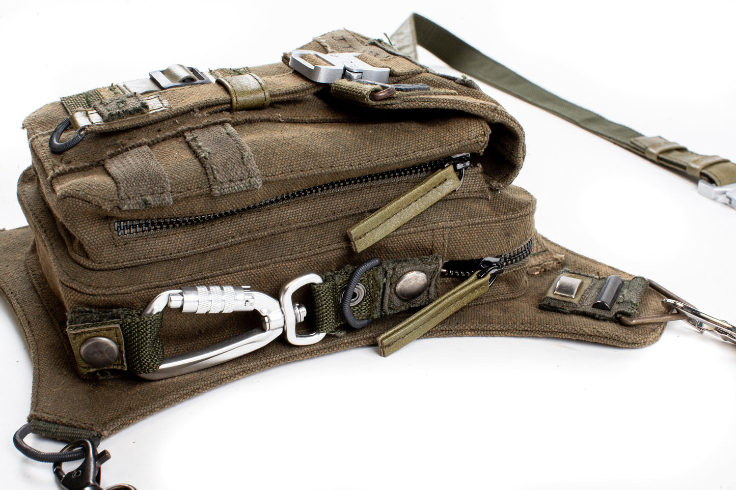 Adventure 1.0 Upcycled Hip Bag Shoulder Bag Holster Made with Reimagined and Repurposed Military Gear ready for Travel by Jungle Tribe