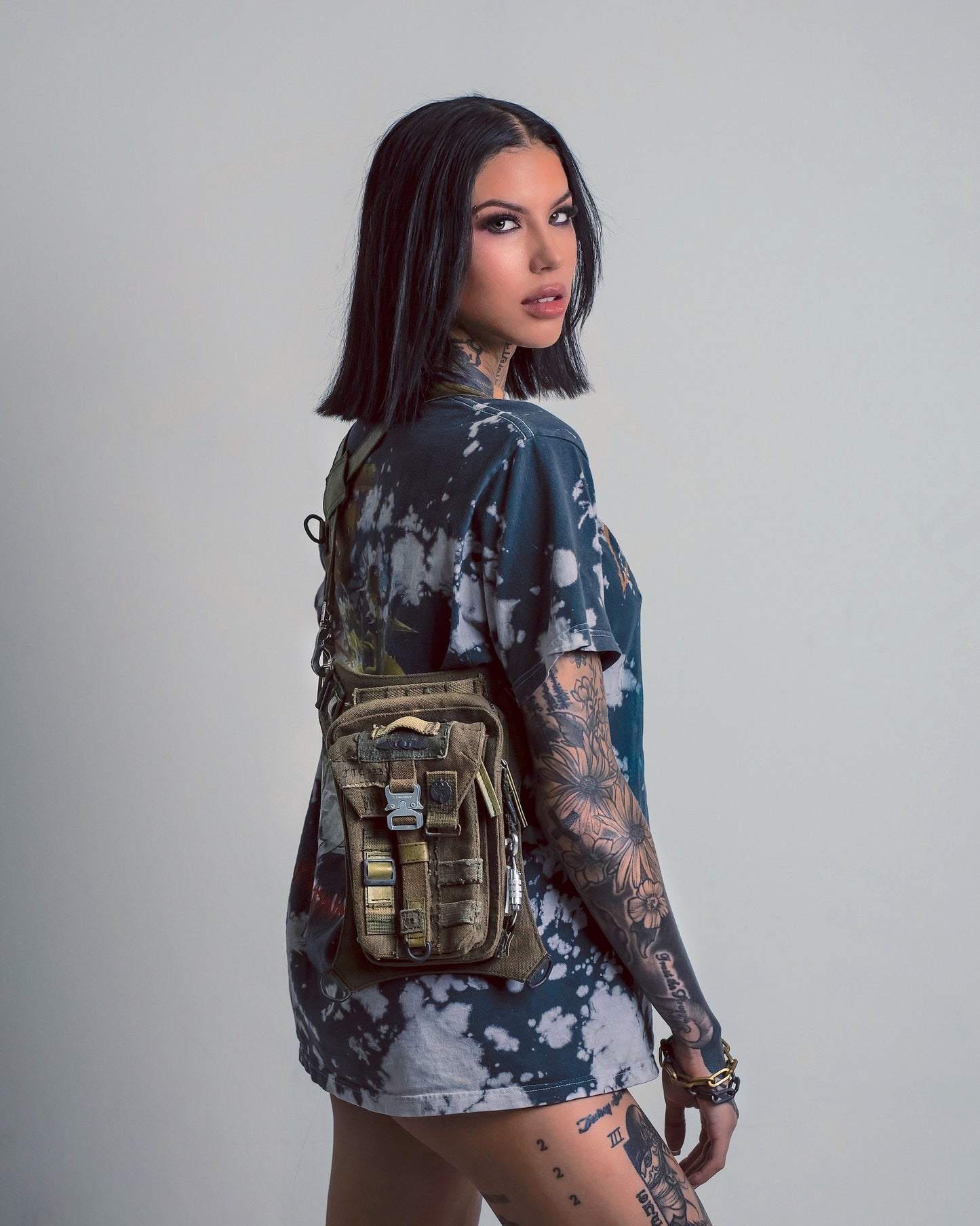 Adventure 1.0 Upcycled Hip Bag Shoulder Bag Holster Made with Reimagined and Repurposed Military Gear ready for Travel by Jungle Tribe