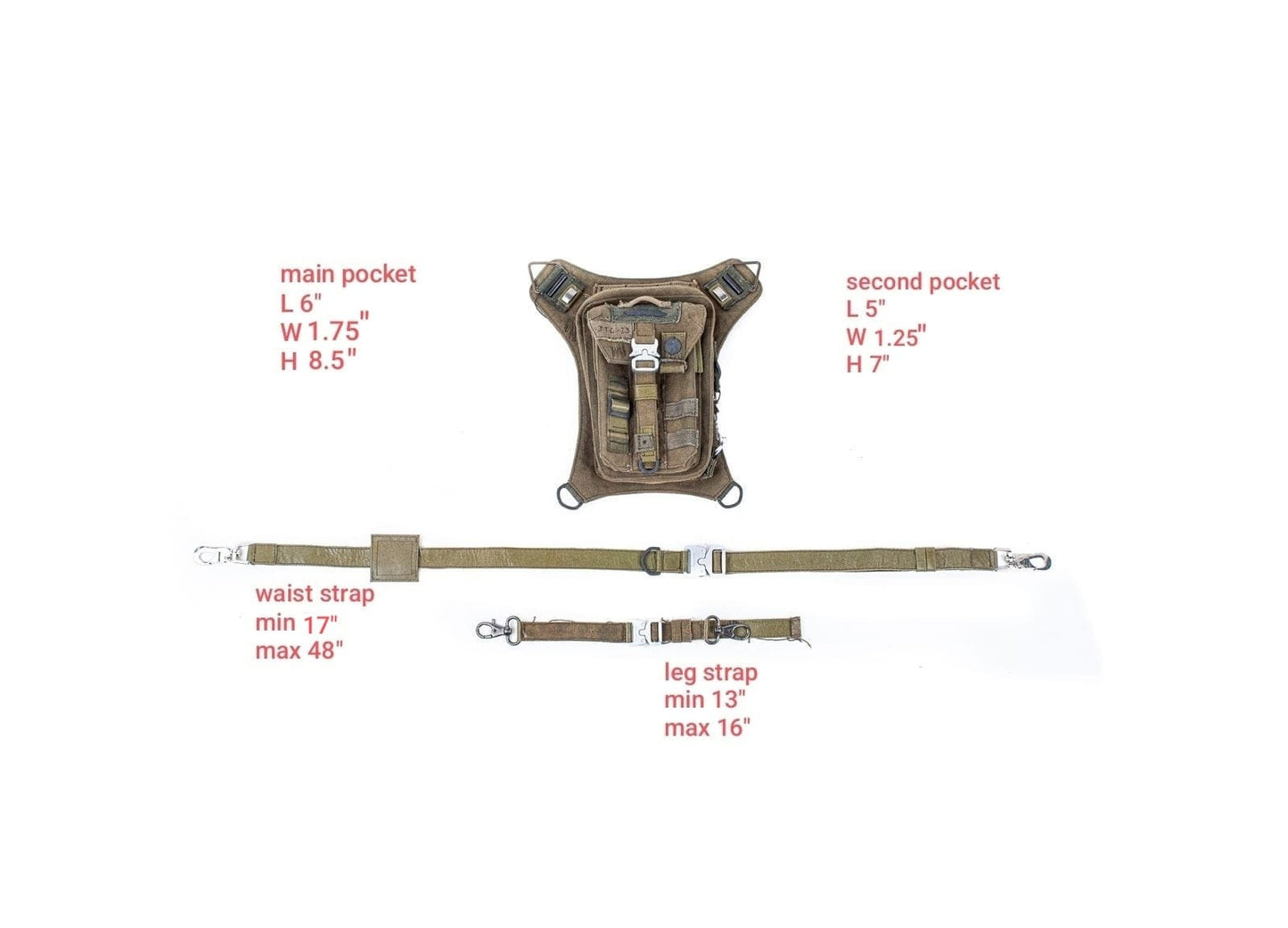 Adventure 1.0 Upcycled Hip Bag Shoulder Bag Holster Made with Reimagined and Repurposed Military Gear ready for Travel by Jungle Tribe