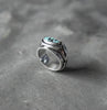 Horizon Turquoise Ring – Natural Turquoise Gemstone, 925 Sterling Silver, Handmade Rustic Statement Ring