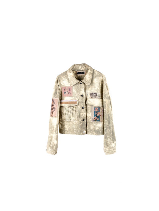 Ganymede Blossom Women's Bleached Denim Jacket