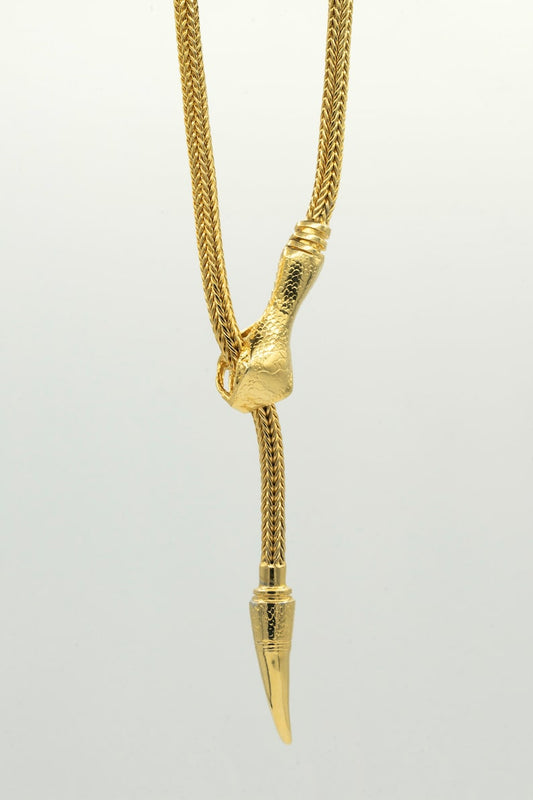 OUROBOROS Snake Lariat Unisex Necklace In Gold