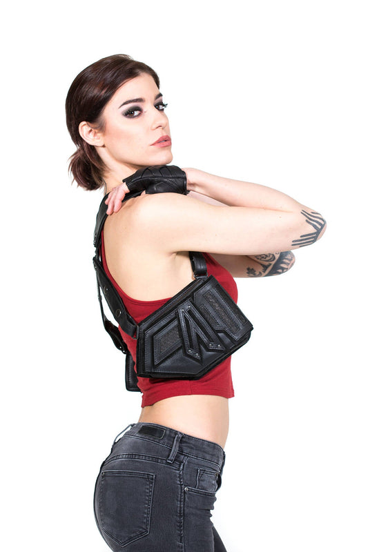 BLACK STEALTH Leather Shoulder Holsters Updated Pockets