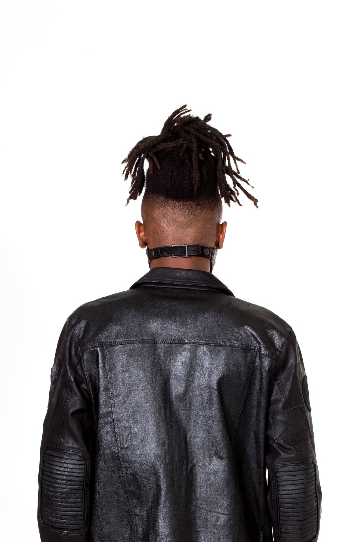 DESERT RAIDER Black Leather Face Mask