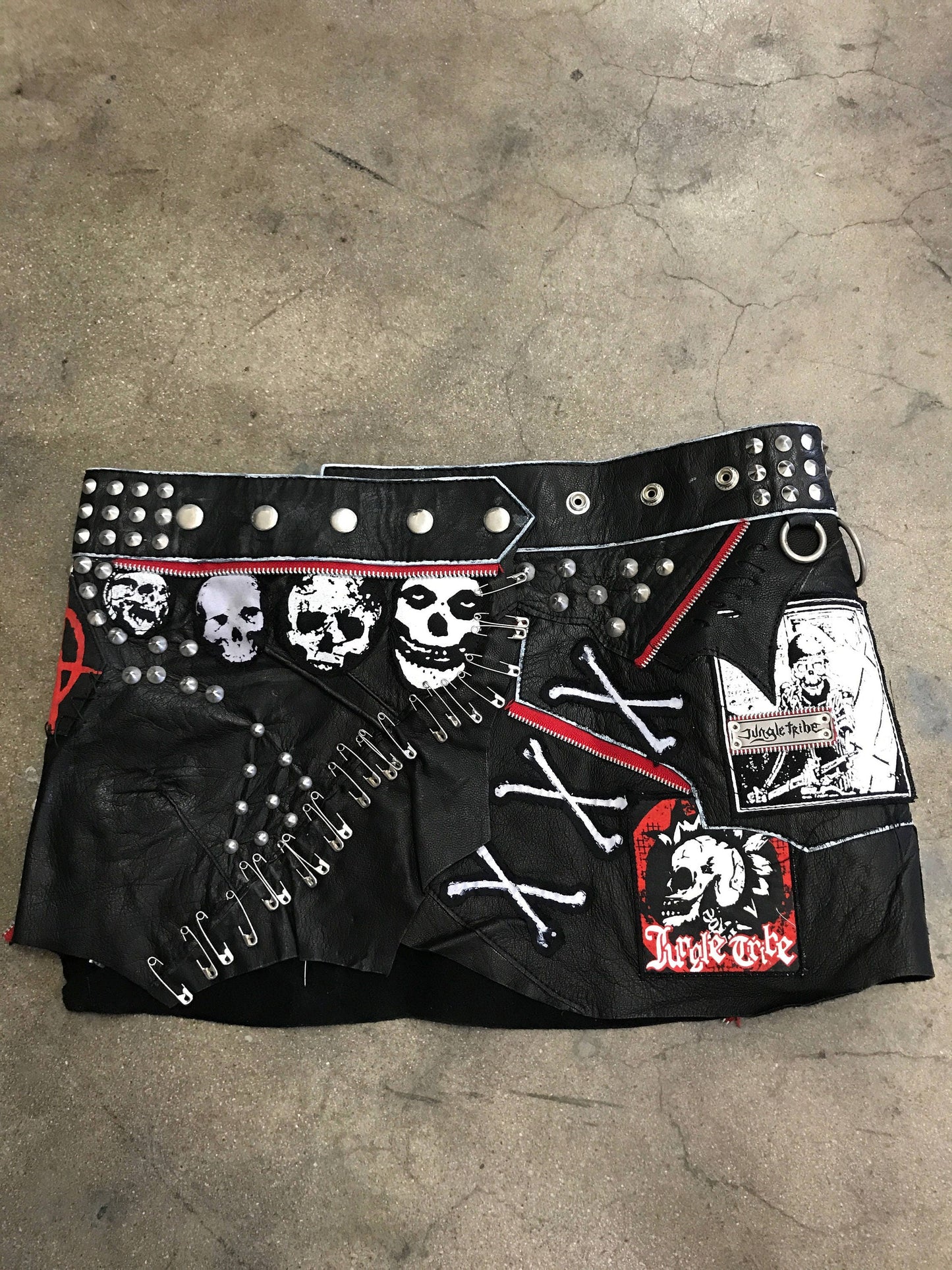 RWB PuNks NoT DEad Leather Anarchy Ultra Mini Skirt