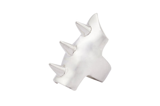 Shield Spike Silver Ring