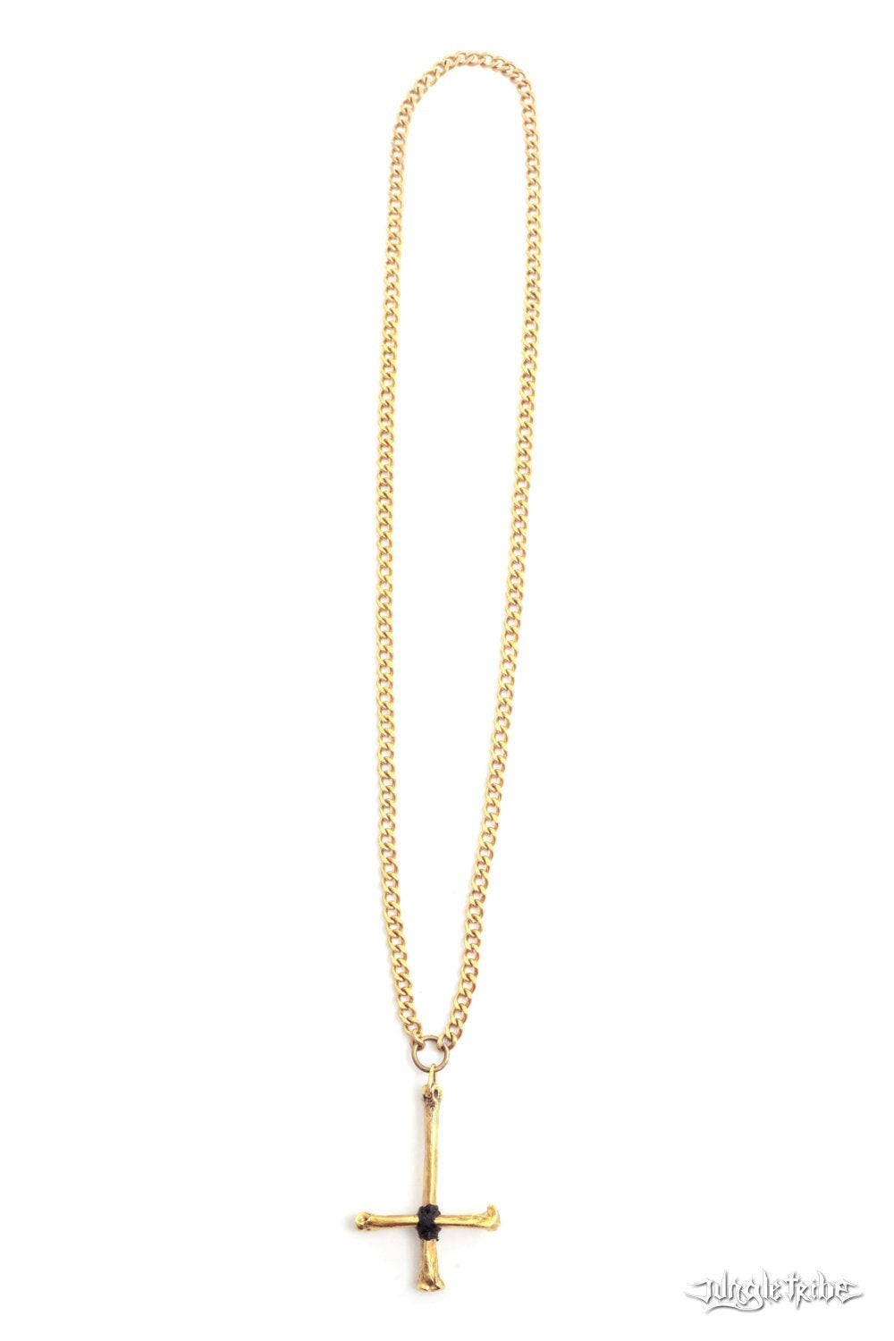 INVERTED CROSS COYOTE Bone Necklace