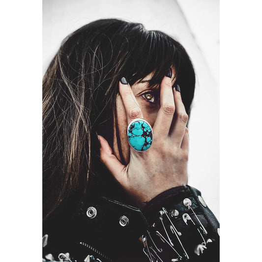 OVAL TURQUOISE Ring Big n' Bold Minimalist Meets Boho