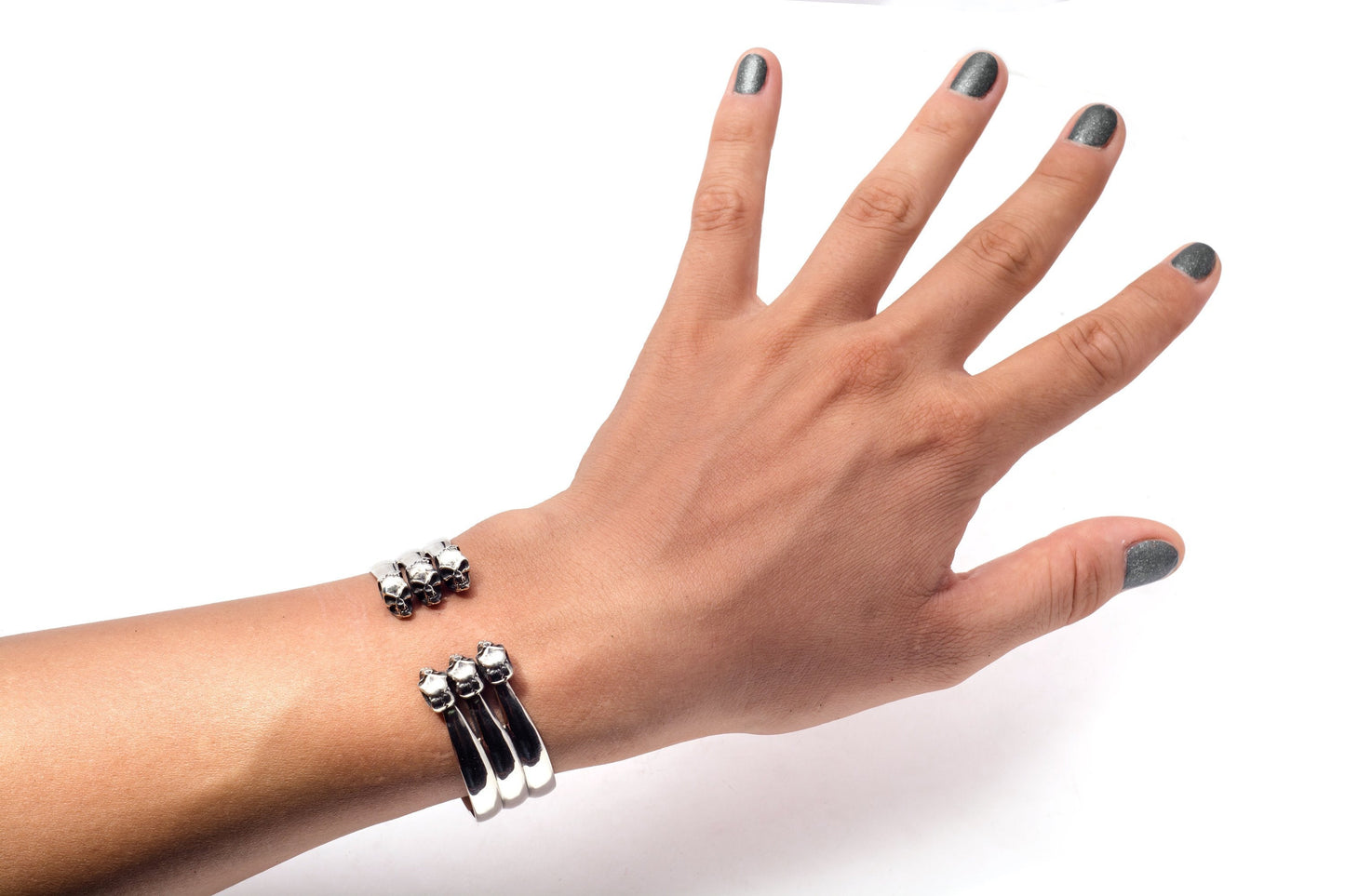 Triple Skull Unisex Bracelet