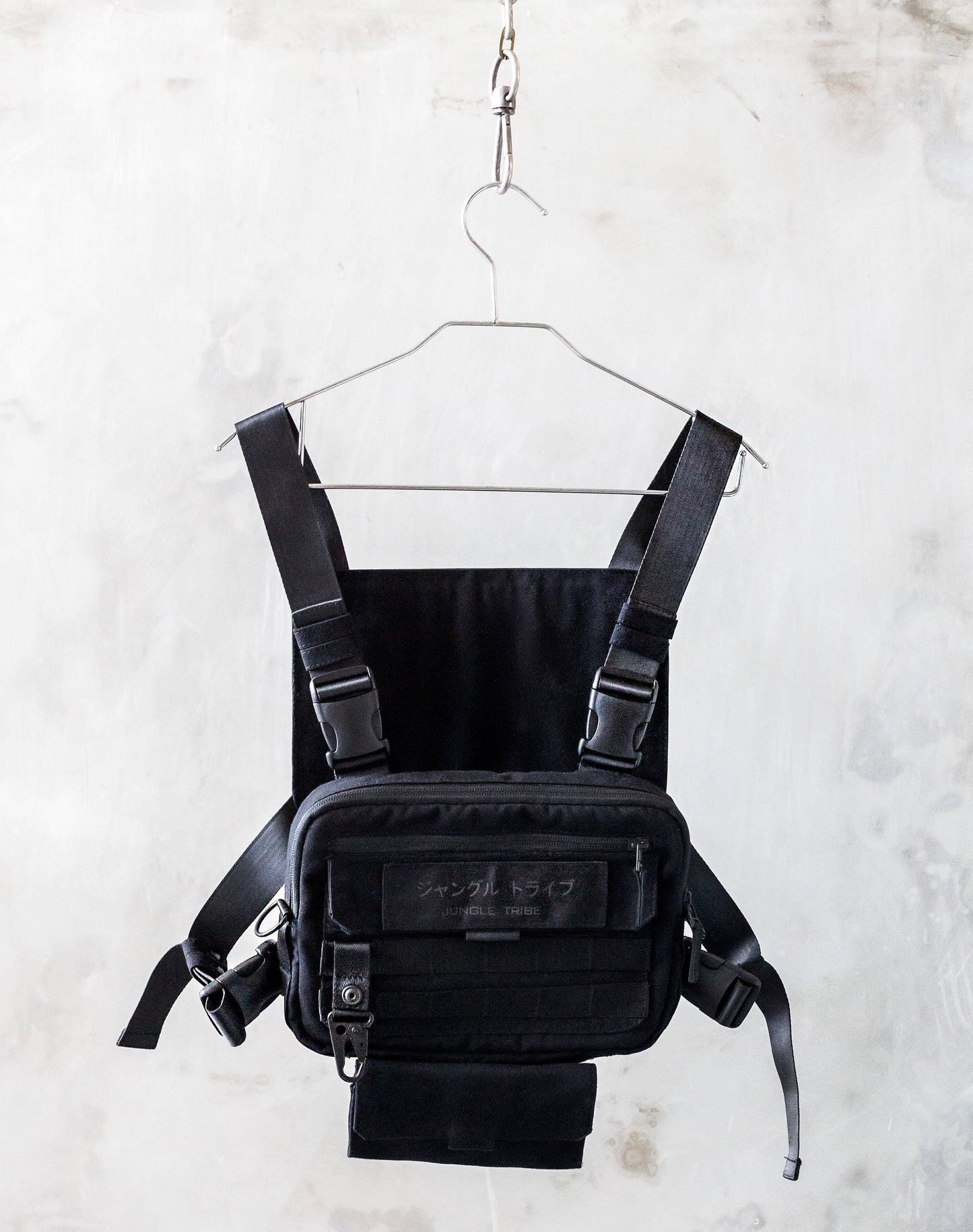 Defender Black Canvas TechWear Chest Pack