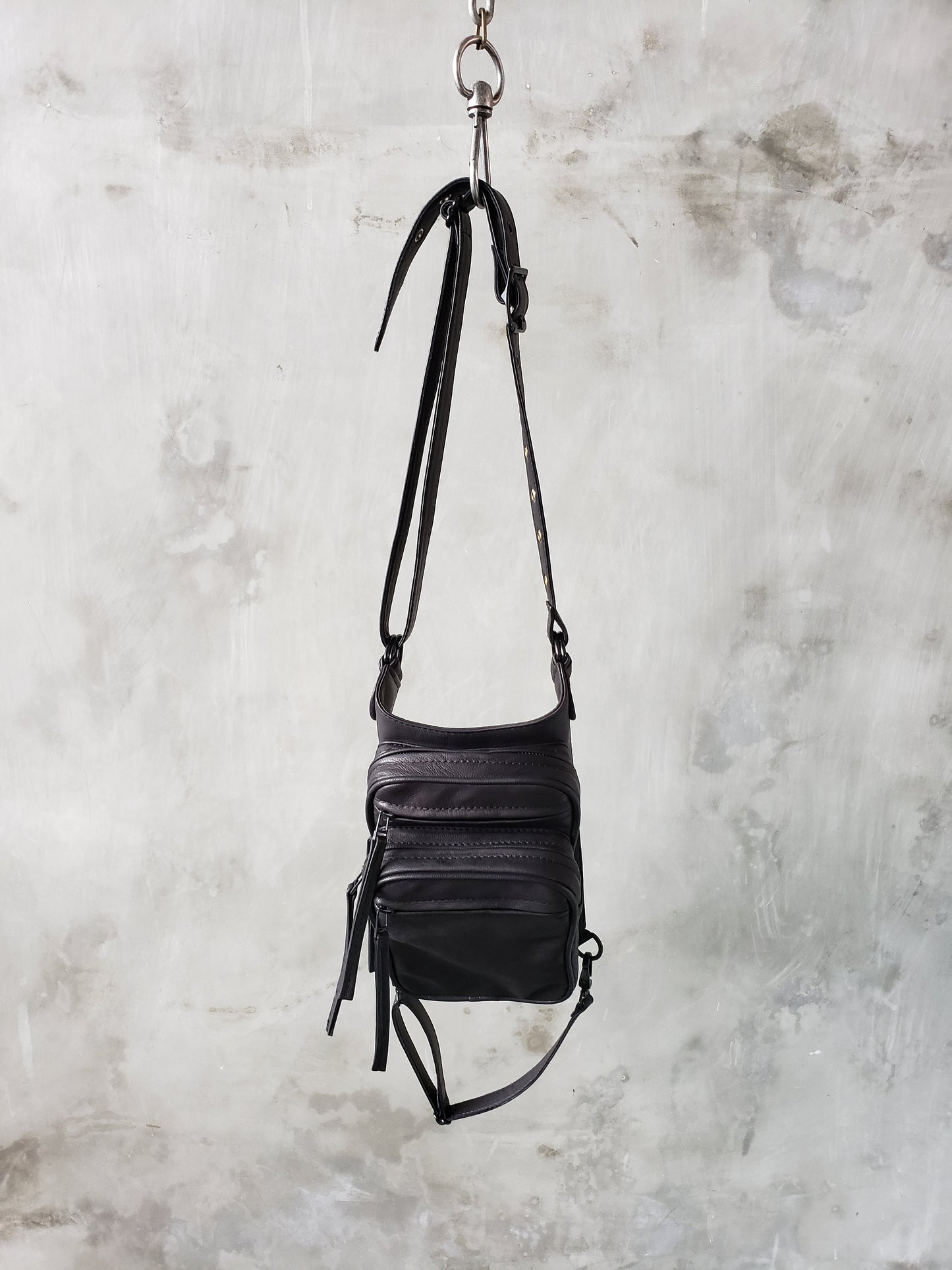 The Industry Moto Convertible Hip Holster Waist Bag w/ Black Hardware