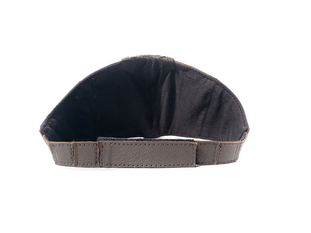 BROWN ROCK DEFENSE Face Mask in Brown Leather