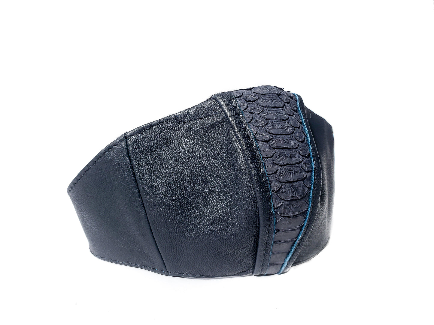 BLUE ROCK DEFENSE Face Mask in Black Leather