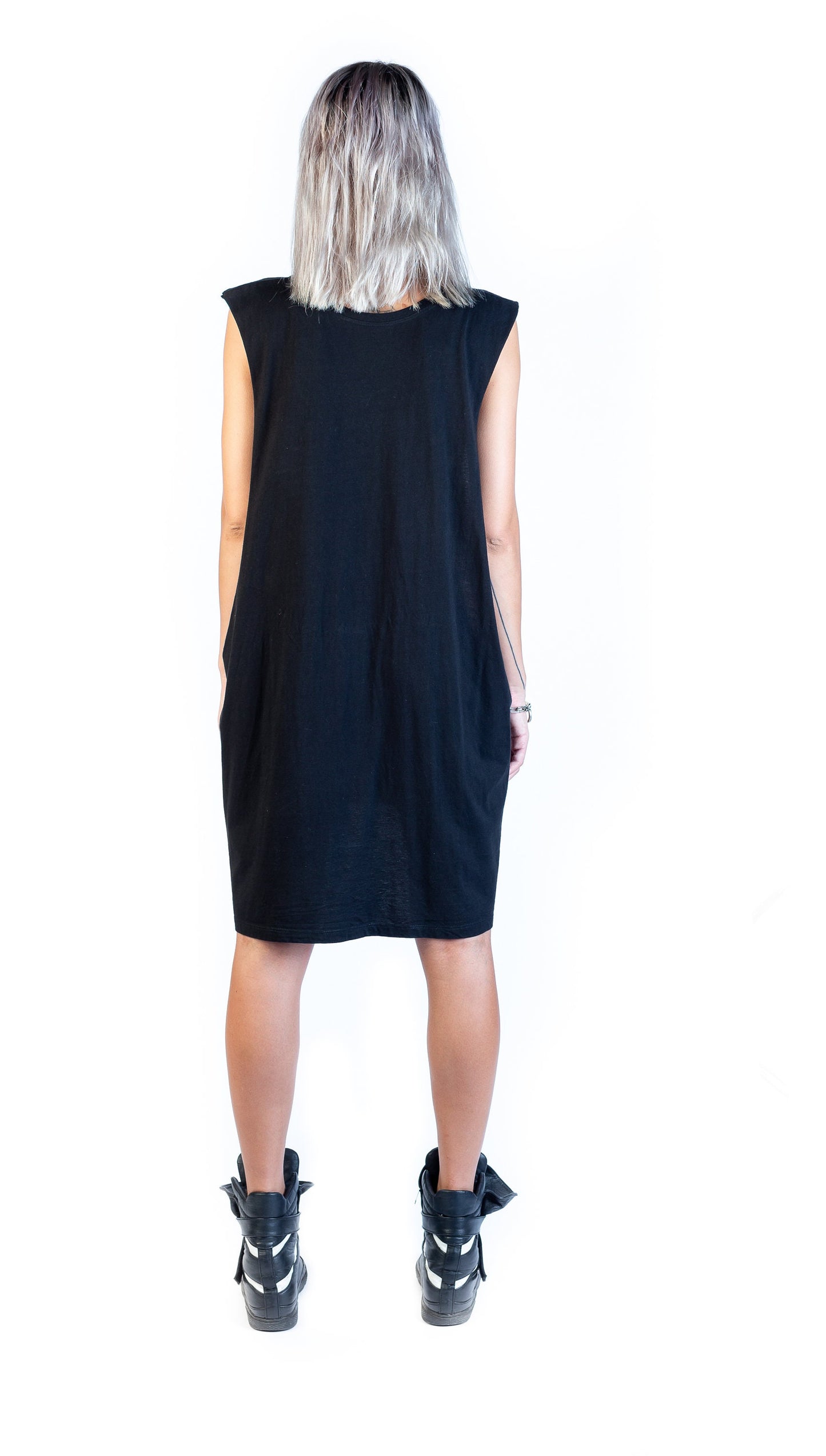 Ebony Metal Rave Unisex Oversized Sleeveless Shirt