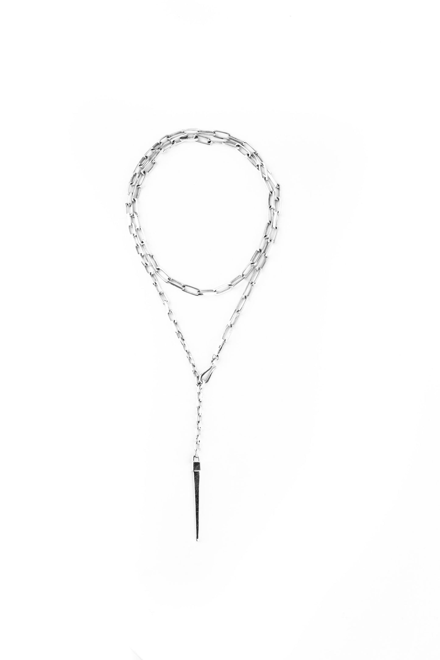 Silver Chain Stack Versatile Wrap Necklace and Belt