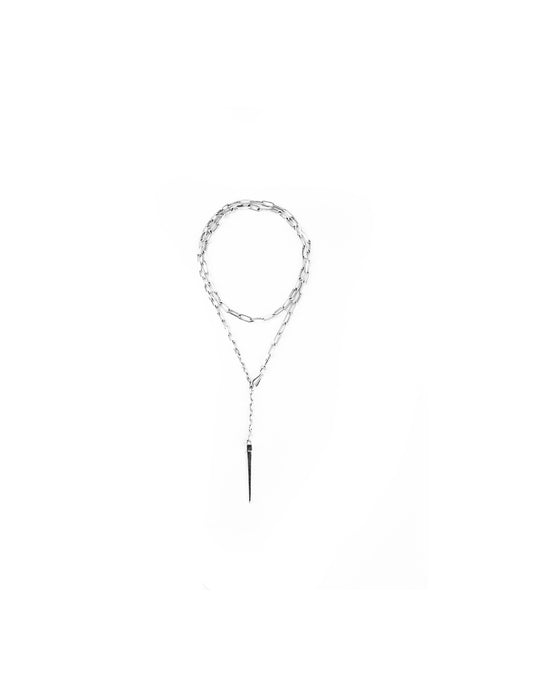 Silver Chain Stack Versatile Wrap Necklace and Belt