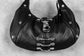 Metal on Metal Black Leather Purse with Chain Convertible Crossbody Bag