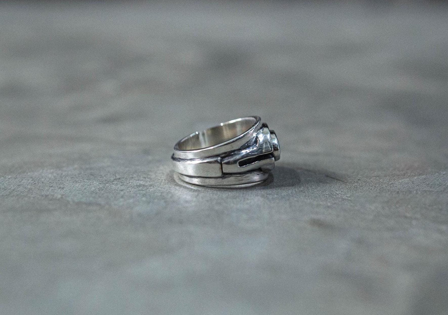 Horizon Turquoise Ring – Natural Turquoise Gemstone, 925 Sterling Silver, Handmade Rustic Statement Ring