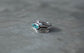 Horizon Turquoise Ring – Natural Turquoise Gemstone, 925 Sterling Silver, Handmade Rustic Statement Ring