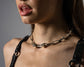 Hinge Crystal Silver Chain Choker Necklace