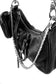 Chain of Command Black Leather Mini Convertible Bag With Detachable Airpod Case