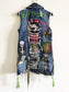 Shredded to Heaven Long Length Deconstructed Denim Vest