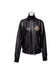 Womens Hand Painted Dragon and Koi Leather Bomber