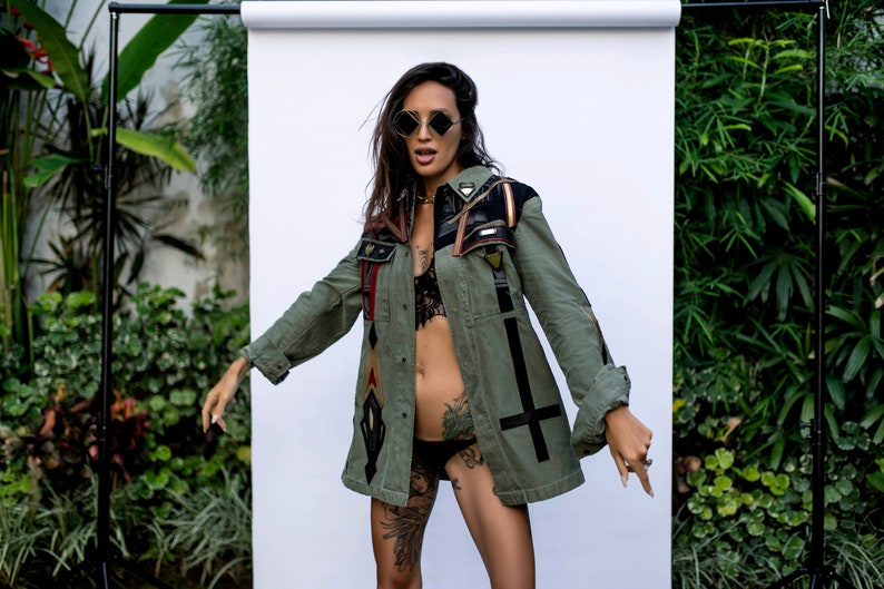 Slayed Life Military Army Shirt Jacket