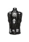 Black and White Punk Skull Leather Biker Vest