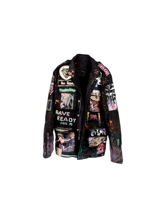 Cyberpunk Rave Dinosaur DustandBeau x NiceCollective Men's Jacket