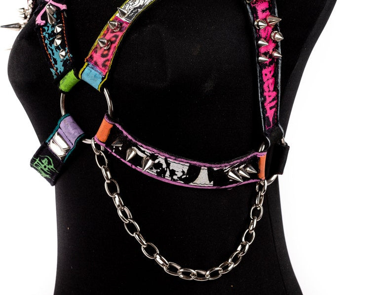 Colorful Punk Cage Harness