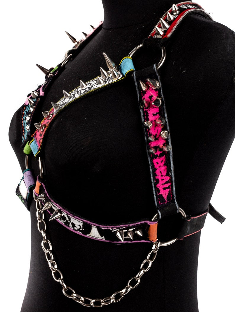 Colorful Punk Cage Harness
