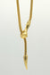 OUROBOROS Snake Lariat Unisex Necklace In Gold