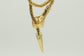 GOLD SNAKE BITE necklace serpent Lariat Y Necklace Bolo 18K Gold Plated