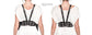 TRIPLE THREAT Black Leather Body Harness w/ Removable Wallet Pockets