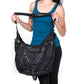 RAGE CAGE Black Leather Large Hobo Bag