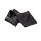 STREET BRIGADE Black Leather Fingerless Gloves