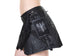 KAOS DIVISION Adjustable Black Leather Ultra Mini Skirt