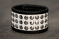 HIGH CONTRAST Black and White Punk Rock Leather Studded Cuff