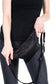 RAGE CAGE Black Leather Fanny Pack