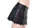 KAOS DIVISION Adjustable Black Leather Ultra Mini Skirt