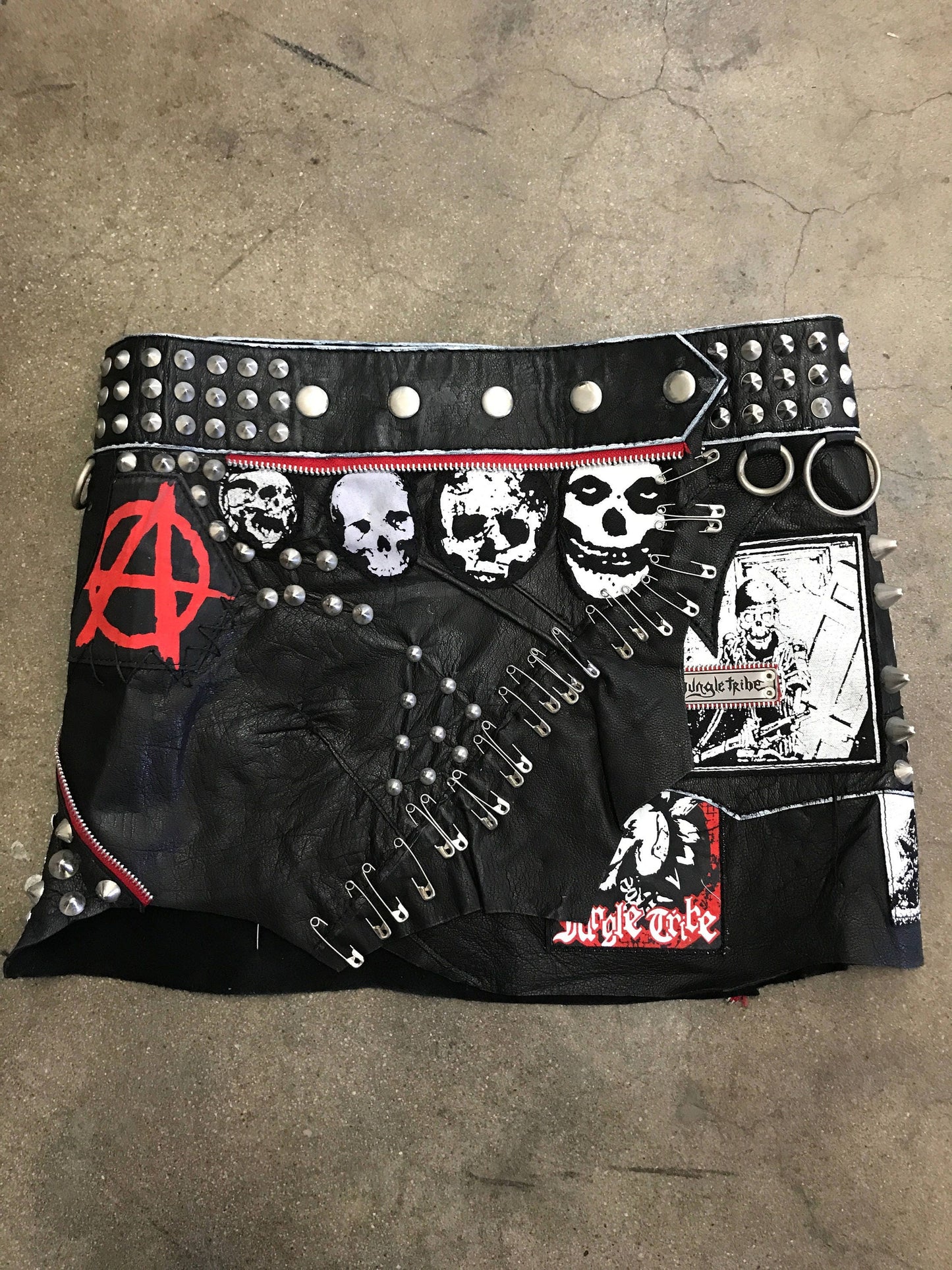 RWB PuNks NoT DEad Leather Anarchy Ultra Mini Skirt