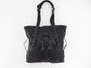 RAGE CAGE Black Large Leather Tote Bag