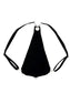 Tri Zipper Mini Backpack Tear Drop Bag in Black Canvas w/ Black Hardware Fanny Pack