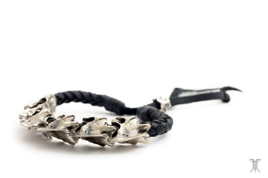 BONE BRAIDED Leather Bracelet