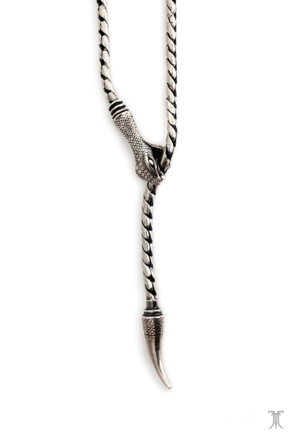Razorback Snake Lariat Necklace Unisex