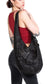 NINJA ASSASSIN Big Black Leather Hobo Bag