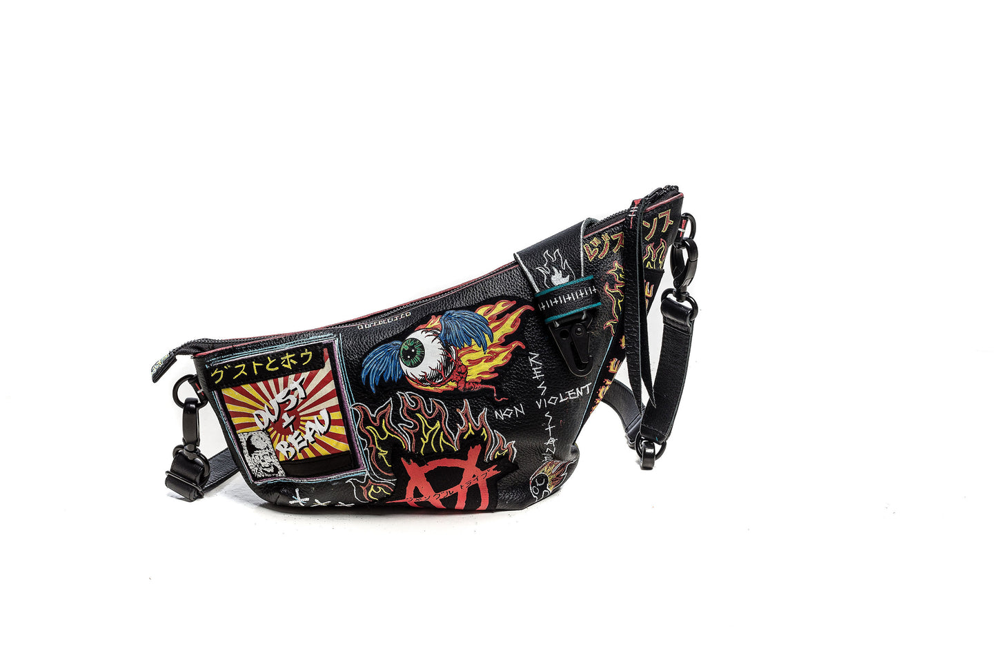 Woke Lit Anarchy Sling Bag Jungle Tribe and Dust + Beau Collab Piece