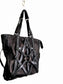 RAGE CAGE Black Large Leather Tote Bag